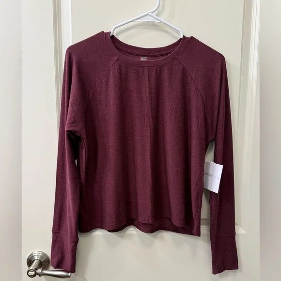 💫Beyond Yoga Featherweight Daydreamer Pullover, Midnight Burgundy, XS, NWT - Picture 6 of 12